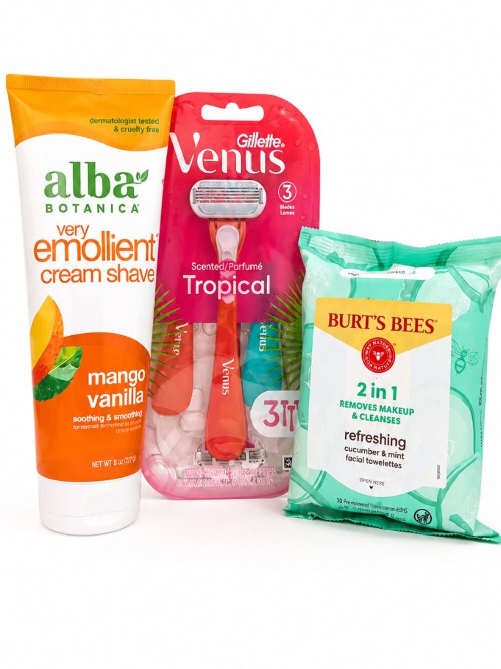 Alba Botanica Mango Vanilla Shave Set - Venus & Burt’s Bees